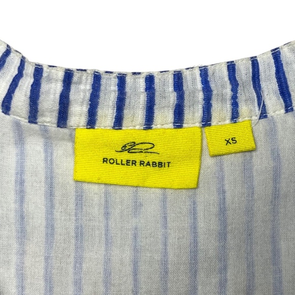 Roller Rabbit Serafina Tunic Cover-Up Size XS Pineapple Print Fringe Oversized - Picture 5 of 8